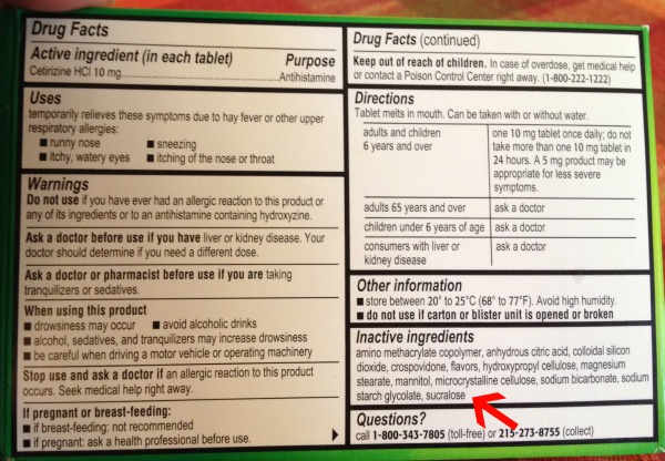 childrens-zyrtec-has-sucralose