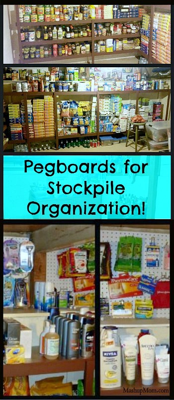 pegboards for stockpile organization
