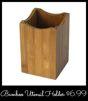 A Bamboo Utensil Holder