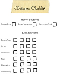 Six Weeks to a More Organized Home Bedroom Checklist Resized