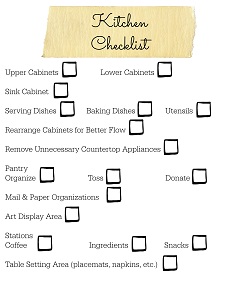 Six Weeks to a More Organized Home Kitchen Checklist Resized