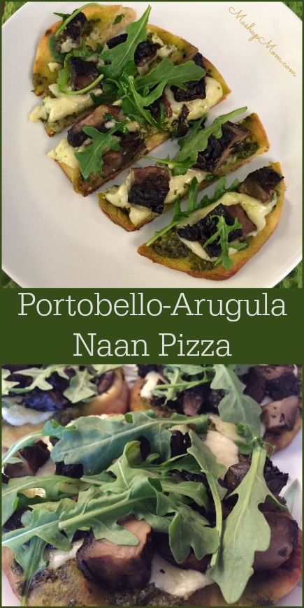 portobello-arugula-naan-pizza