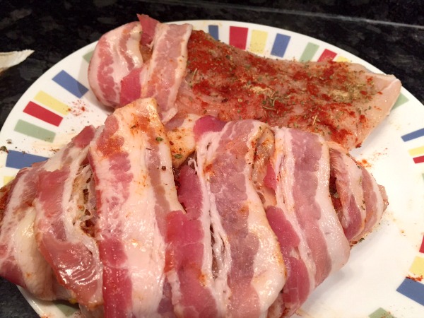 wrap chicken with bacon
