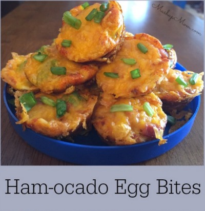 ham and avocado egg bites