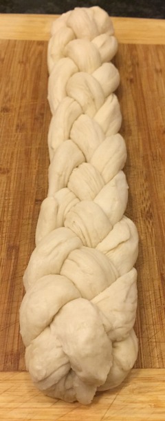 braided fake challah dough