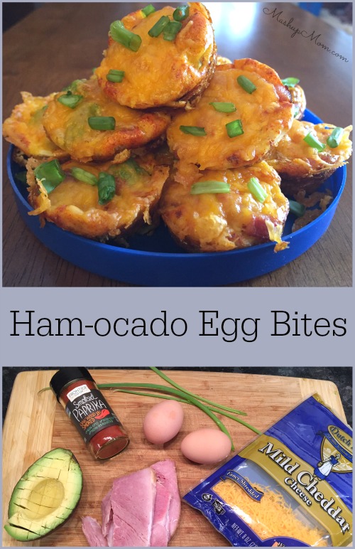 Ham-ocado egg bites: A leftover ham mini muffin tin recipe!