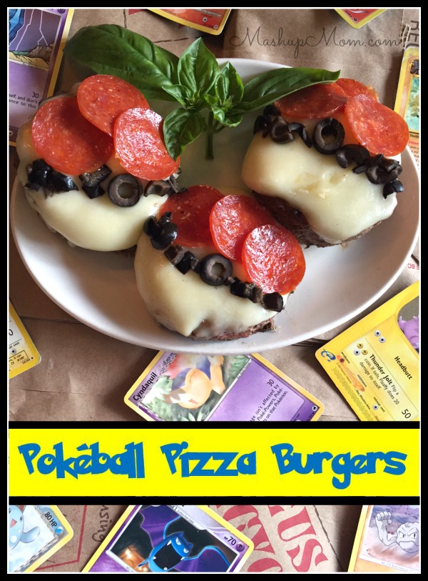 Pokeball pizza burgers from Pokemon