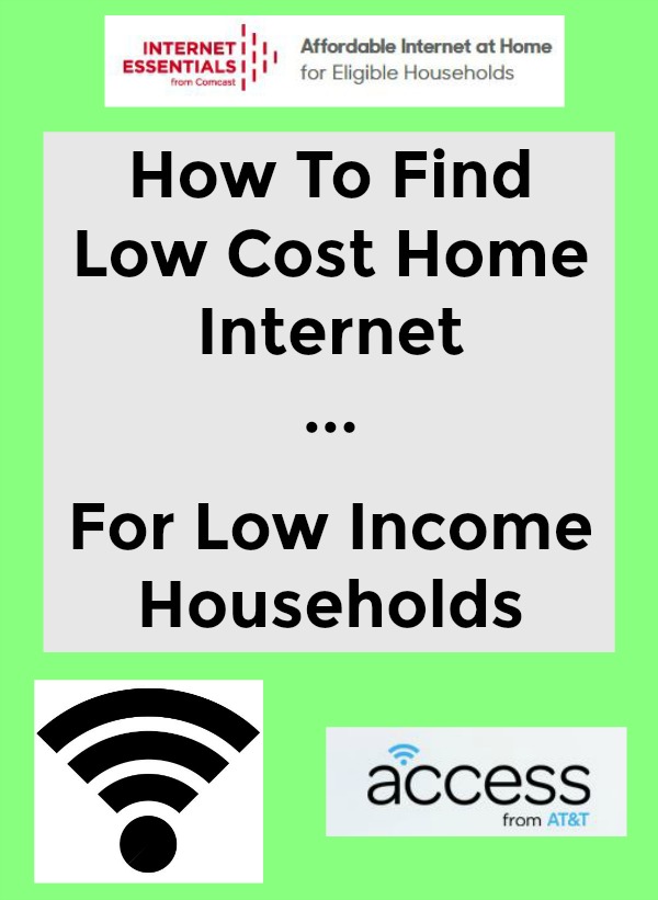 How to find low cost home Internet, for low income households