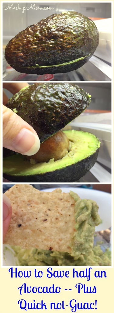 how to save half an avocado