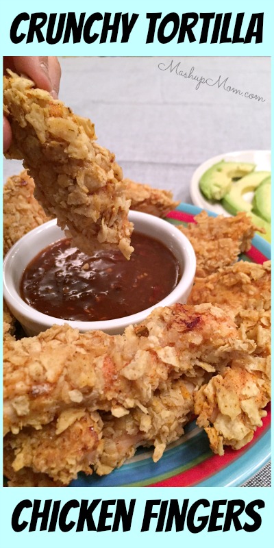 crunchy baked tortilla chicken fingers