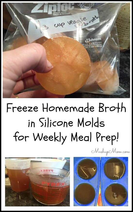 How To Freeze Broth for Meal Prep -- Using Silicone Muffin Tins +