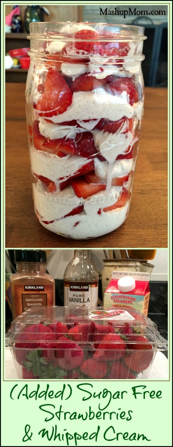sugar free strawberries and whipped cream
