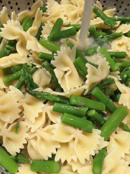 cool asparagus and noodles