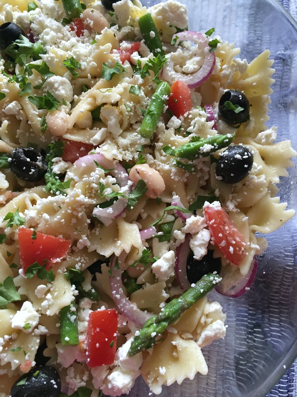 pasta salad in a bowl