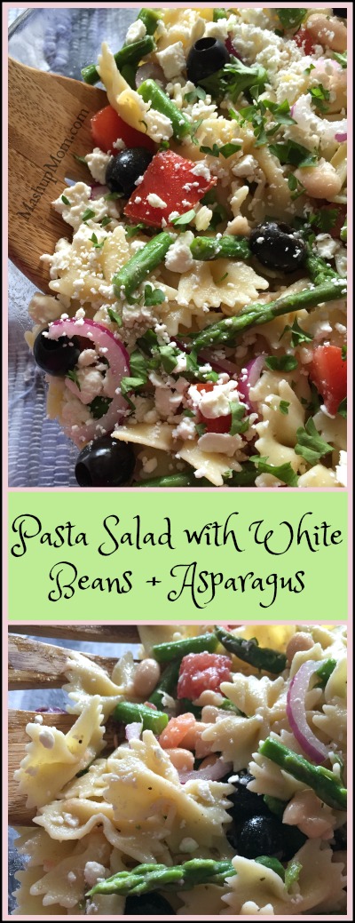 pasta salad with white beans & asparagus