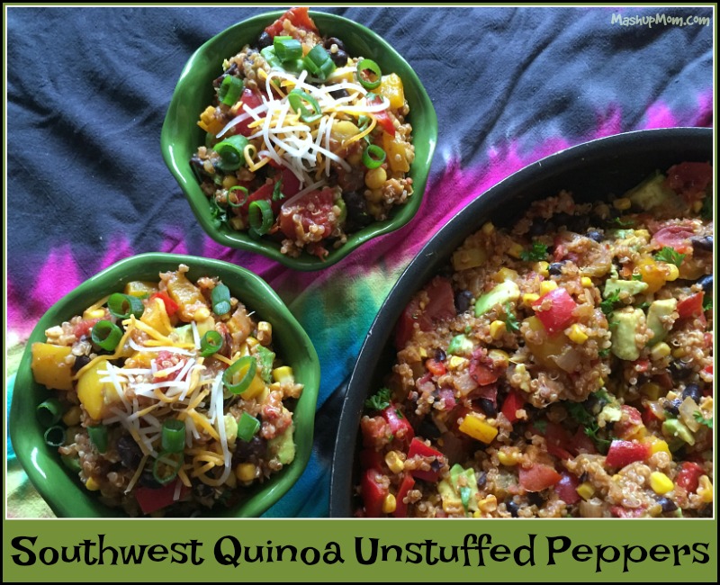 southwest quinoa unstuffed peppers