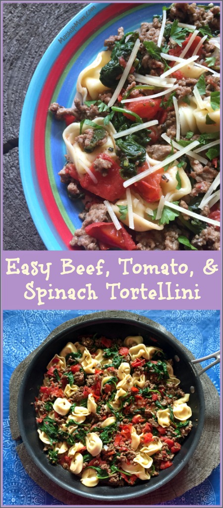 beef tomato and spinach tortellini