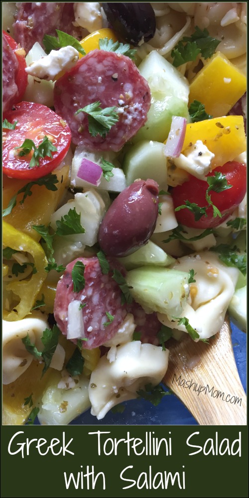 Greek Tortellini Salad with Salami recipe