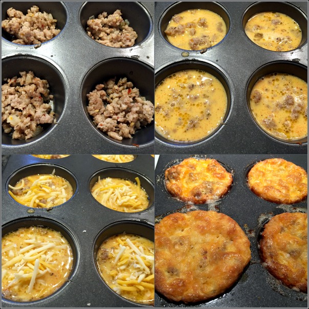 how to fill and cook the egg muffins