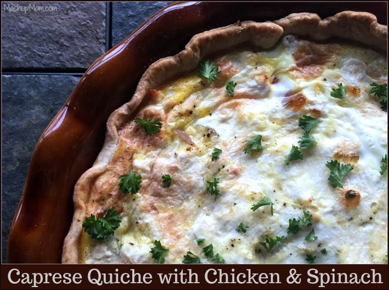 This flavorful Caprese quiche with chicken & spinach tastes like a farewell to summer.