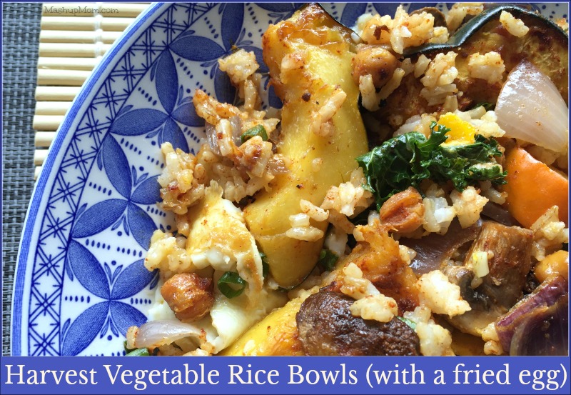 harvest vegetable rice bowl (topped with egg)