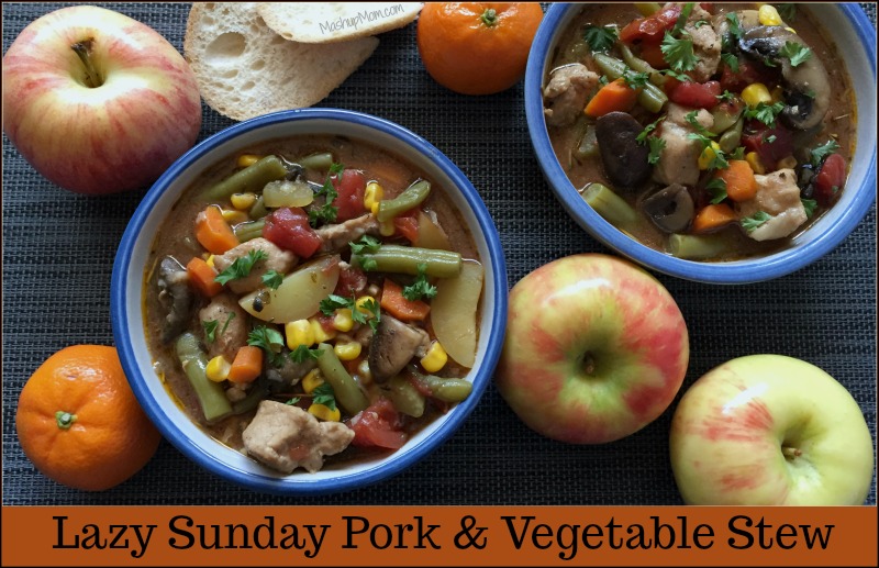 Packed with potatoes, veggies, and tender chunks of pork, this flavor-packed Pork & Vegetable Stew is just the right comfort food recipe for a fall day.