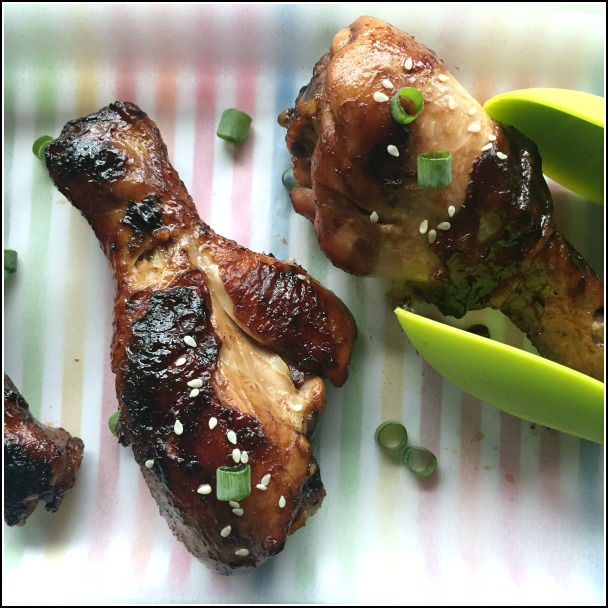 Sticky Balsamic Chicken Drumsticks with Honey & Sriracha is a balanced spicy-sticky-sweet dinner recipe that you can easily customize to your own tastes!