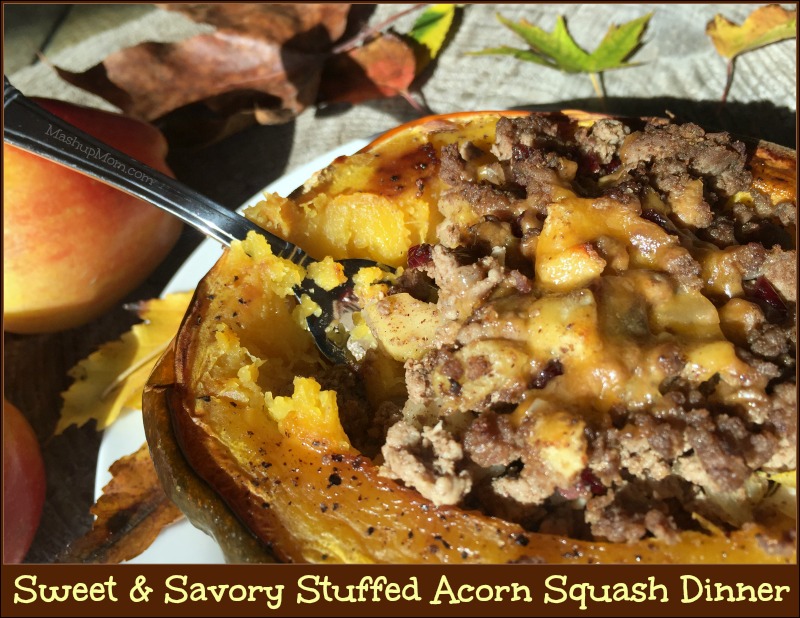 Stuffed acorn squash with fall flavors