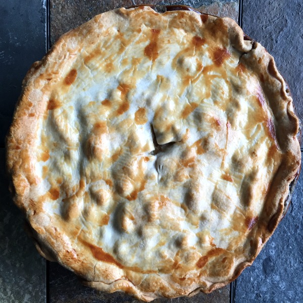 This vegetarian pot pie recipe fits the comfort-food bill nicely as a vegetable pot pie recipe that's just brimming with veggies and creamy pot pie filling -- all topped with a flaky pie crust.