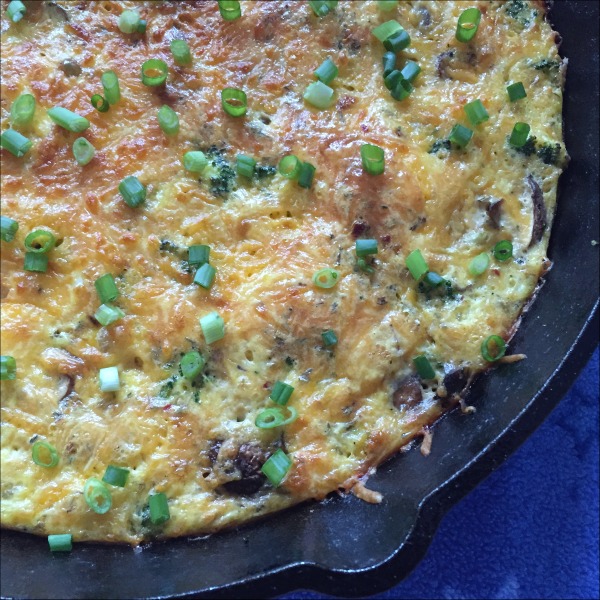This easy broccoli mushroom frittata works equally well for either a Sunday brunch or Meatless Monday dinner. This vegetarian frittata is naturally low carb and gluten free.