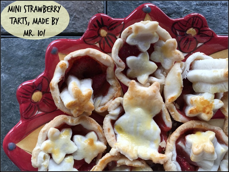 Mini Strawberry Tarts on a plate