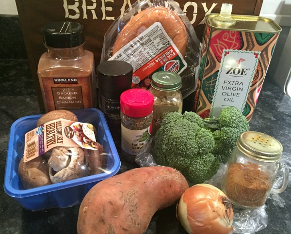 sausage and sweet potatoes ingredients