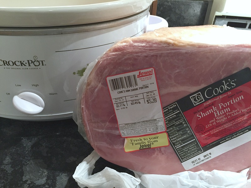 Cooking a ham in shop a crock pot