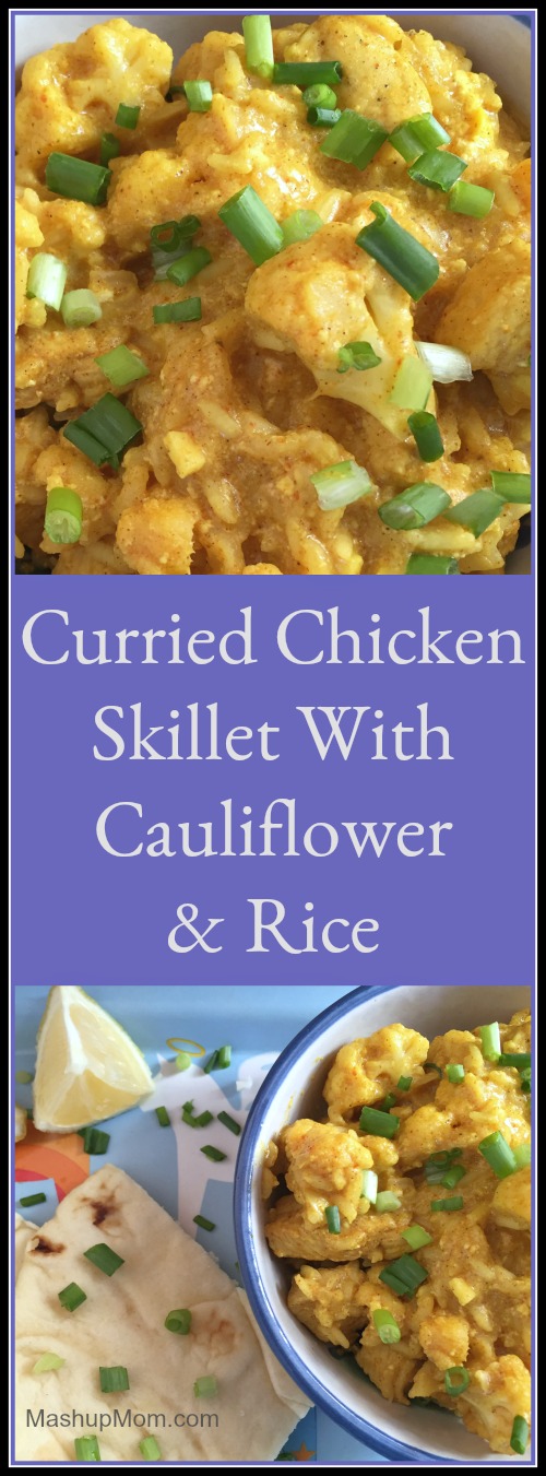 You need just 45 minutes to make this shortcut curried chicken skillet recipe, which is super filling, super flavorful, and naturally gluten free! Try this chicken curry with cauliflower & rice the next time you want to shake up your weeknight dinner routine.