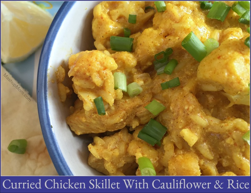 You need just 45 minutes to make this shortcut curried chicken skillet recipe, which is super filling, super flavorful, and naturally gluten free! Try this chicken curry with cauliflower & rice the next time you want to shake up your weeknight dinner routine.