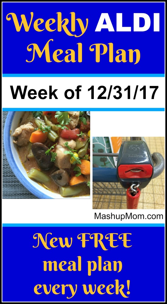 Looking for a free ALDI Meal Plan December 2017? Here's this week's ALDI meal plan for the week of 12/31/17. Find new free ALDI meal plans every week, and save time + money with meal planning!