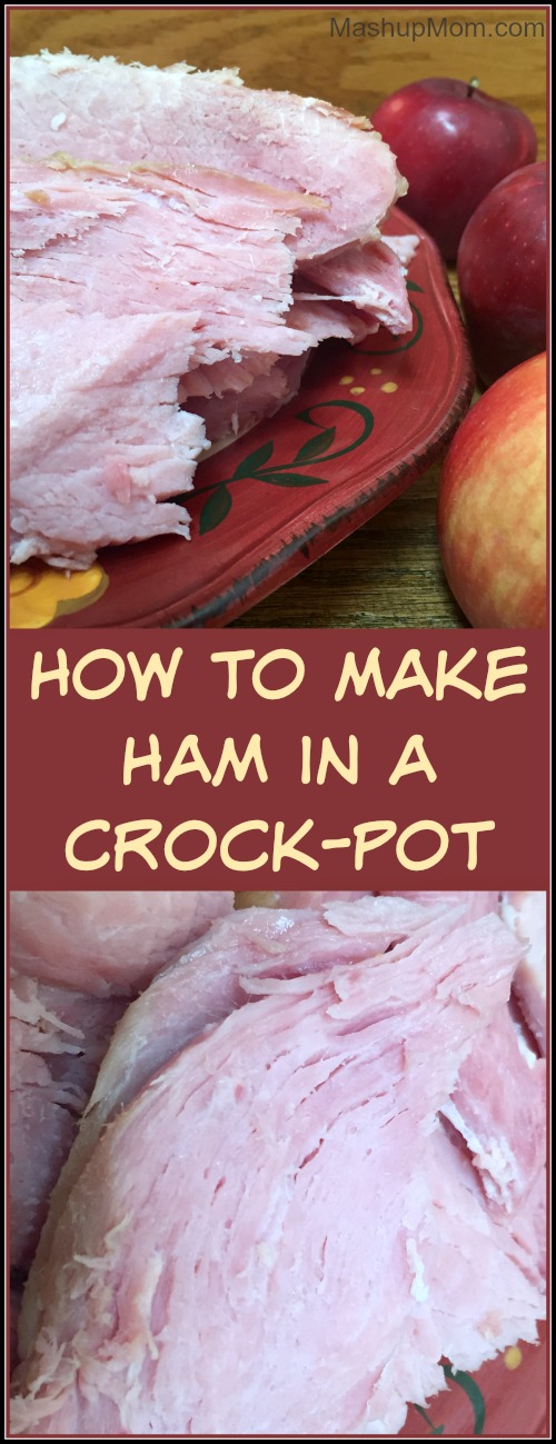 Two ingredient ham in the slow cooker, a photo