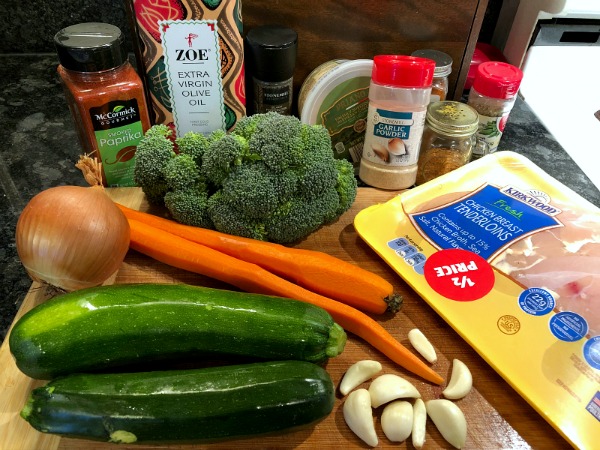 chicken and vegetables ingredients