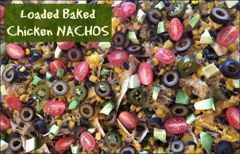 Loaded baked chicken nachos -- on a sheet pan!