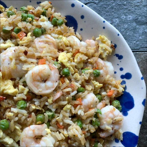 shrimp on fried rice