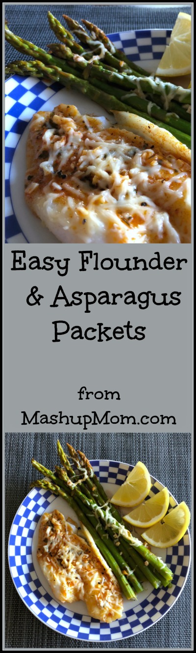 easy flounder & asparagus packets