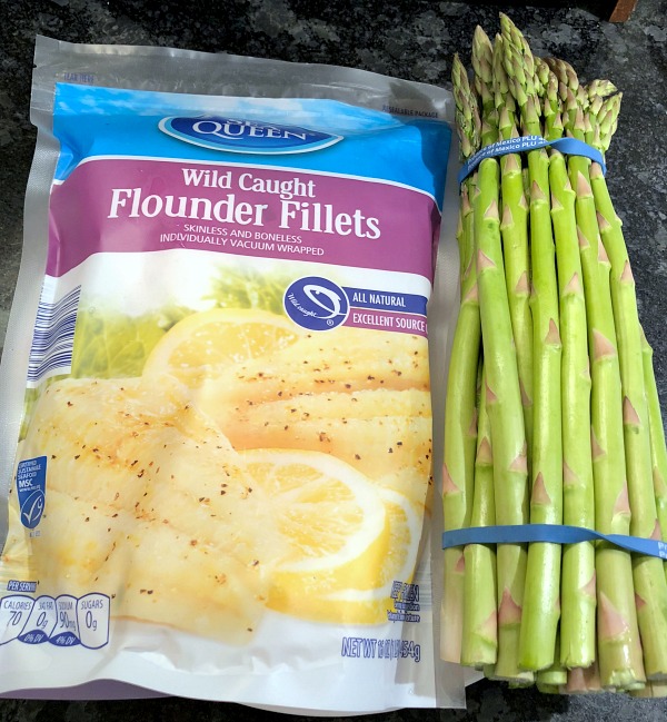 flounder and asparagus