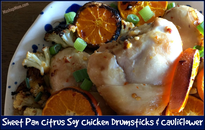 Plate of citrus soy chicken drumsticks