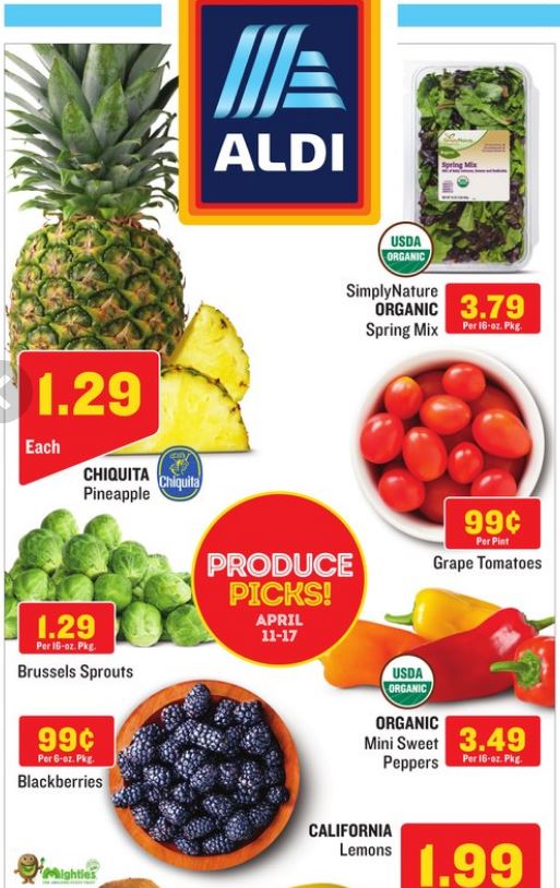 aldi produce sales