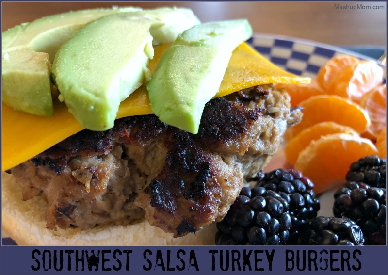 Give these juicy & flavorful Southwest salsa turkey burgers a try the next time you're looking for a different take on your basic burgers: This 25 minute weeknight dinner recipe is super simple, and comes together in a flash!