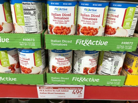 ALDI fit & active diced tomatoes
