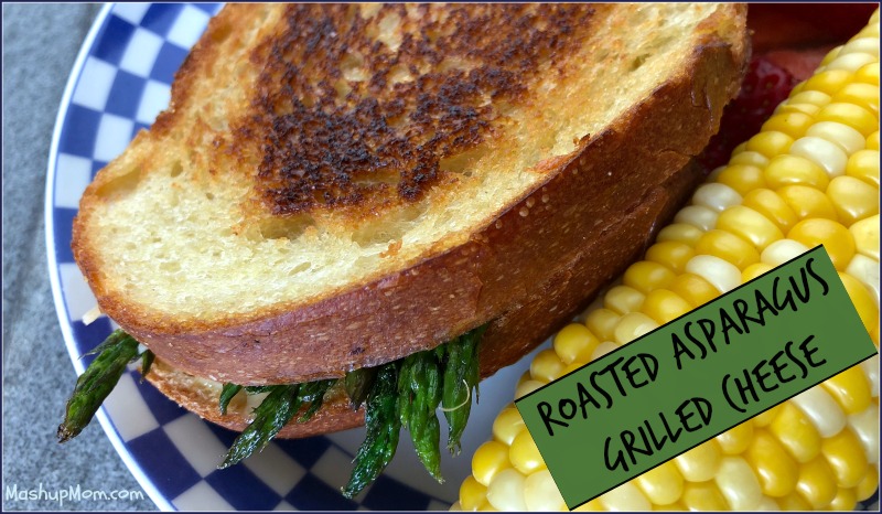 Roasted asparagus grilled cheese sandwich
