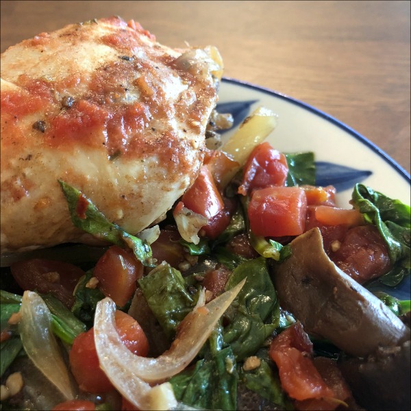 plate of slow cooker balsamic chicken drumsticks