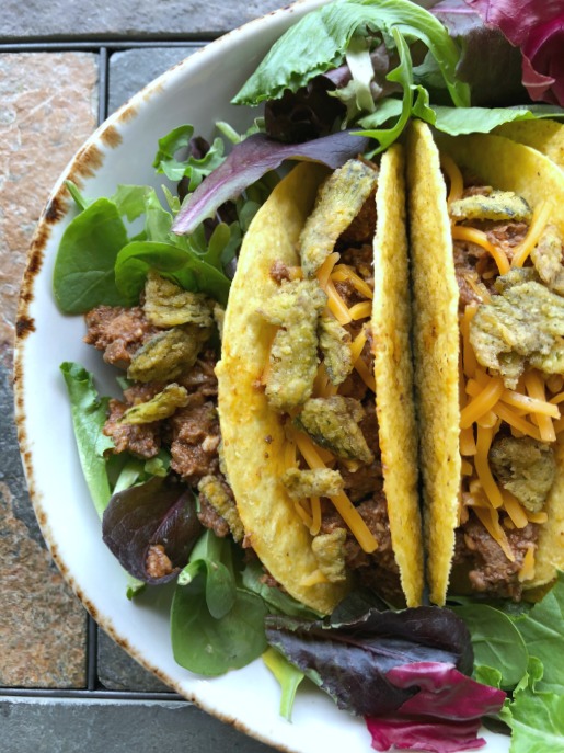 tacos with ground beef and mushrooms