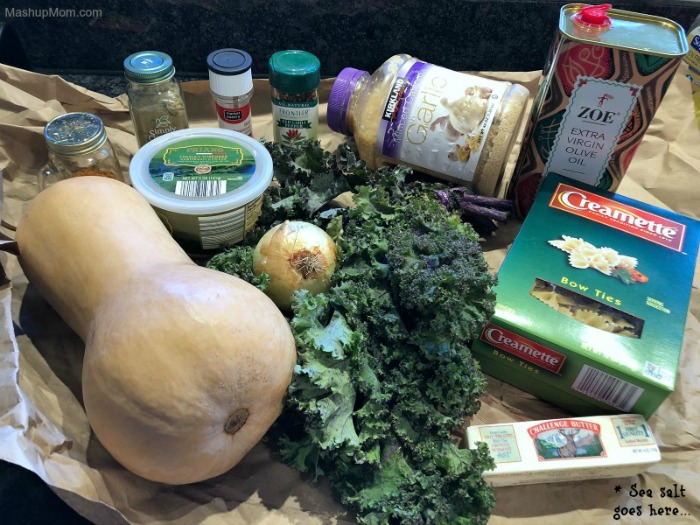 butternut squash pasta ingredients